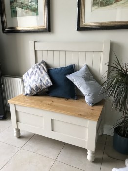 Painted settle bench